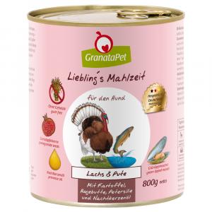 Pakiet GranataPet Liebling's Mahlzeit, 12 x 800 g - Łosoś i indyk z ziemniakami