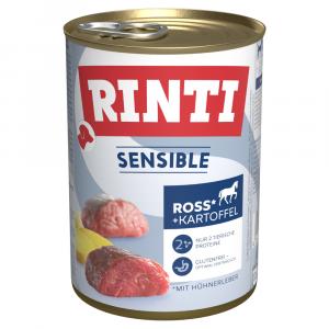 RINTI Sensible, 6 x 400 g - Konina i wątróbka drobiowa z ziemniakami