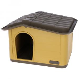 Kerbl Domek dla kota Paola Eco - Miodowo-czarny (dł. x szer. x wys.): 60 x 51 x 41 cm