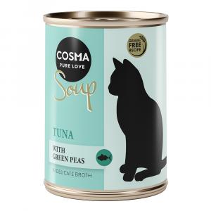 Megapakiet Cosma Soup, 24 x 100 g - Tuńczyk z zielonym groszkiem