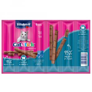 Vitakraft Cat Stick - Healthy, Gładzica i omega-3, 6 x 6 g