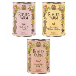 Megapakiet Rosie's Farm Adult, 24 x 400 g - Pakiet mieszany (3 smaki)