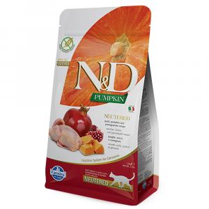 Farmina N&D Neutered Adult, przepiórka z dynią i granatem - 2 x 5 kg