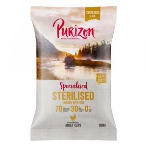 Karmy Purizon w opakowaniach próbnych! - Karma sucha: Sterilised Adult, kurczak i ryba, 150 g