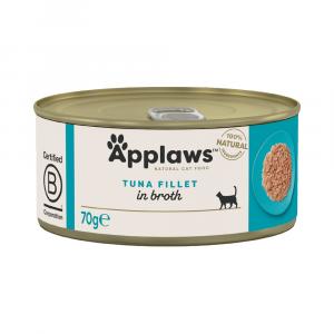 30% taniej! Applaws, karma mokra, 18 x 70 g - W bulionie, filet z tuńczyka
