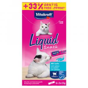 33% taniej! Vitakraft Cat Liquid Snack, 120 g - Pasta z łososiem i omega-3