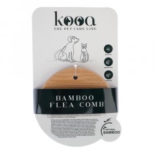 Kooa grzebień do pcheł z bambusa - Dł. x szer. x wys.: 10 x 6,7 x 1 cm