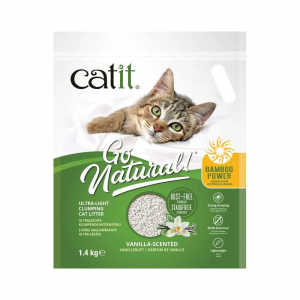Catit Go Natural! żwirek bambusowy o zapachu wanilii - 3 x 1,4 kg
