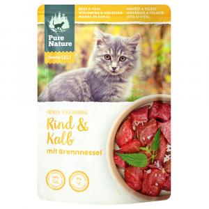 Pure Nature Junior Cat, wołowina i cielęcina - 24 x 85 g