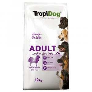 Tropidog Premium Adult Medium/Large, Jagnięcina i ryż - 2 x 12 kg