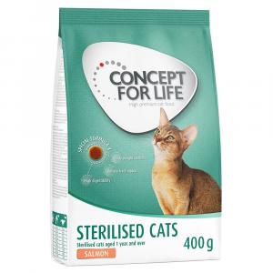 5 zł taniej! Concept for Life, sucha karma, 400 g - Sterilised Cats, łosoś