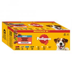 Pedigree w saszetkach, 40 x 100 g - Wybór mieszany w galarecie (4 smaki)