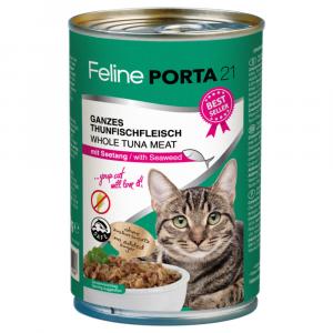 Korzystny pakiet Feline Porta 21, 12 x 400 g - Tuńczyk z wodorostami