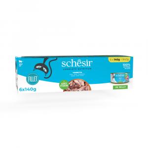 Schesir Complete Nutrition, filet w galarecie, 6 x 140 g - Tuńczyk