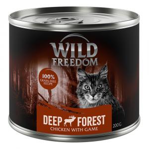 Wild Freedom Adult, 6 x 200 g - bezzbożowa receptura - Deep Forest – Dziczyzna i kurczak