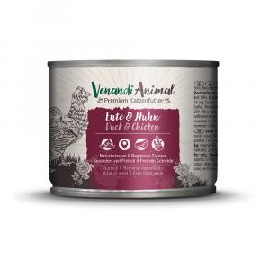 Venandi Animal Adult Cat 6 x 200 g - Kaczka i kurczak