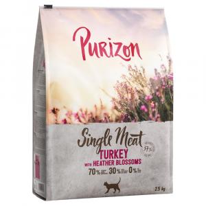 20% taniej! Purizon Coldpressed/Single Meat, karma sucha dla kota, 2,5 kg - Single Meat, indyk z kwiatami wrzosu