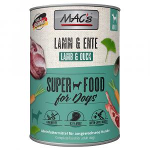 MAC's Adult Superfood, 6 x 400 g - Jagnięcina i kaczka