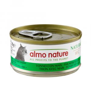 Megapakiet Almo Nature HFC Natural, 24 x 70 g - Tuńczyk z kukurydzą
