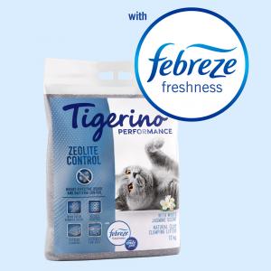 Tigerino Performance Zeolite Control żwirek dla kota - Ambi Pur zapach kwiatów jaśminu - 2 x 12 kg
