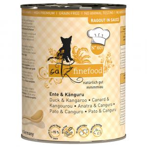 Catz finefood Ragout, 6 x 380 g - Nr. 607: Kaczka z kangurem