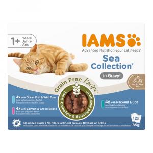 IAMS Advanced Nutrition Grain Free Sea Collection w sosie - 24 x 85 g