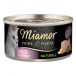 Megapakiet Miamor Feine Filets Naturelle, 24 x 80 g - Kurczak z szynką