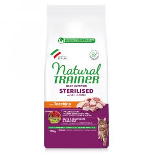 10% taniej! Natural Trainer, karma sucha, 2 x 10 kg - Sterilised, białe mięso