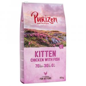 5,5 + 1 kg gratis! Purizon, karma sucha bez zbóż, 6,5 kg - Kitten, kurczak i ryba