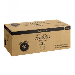 Smilla Adult, kawałeczki w sosie z warzywami - Pakiet mieszany, 96 x 85 g