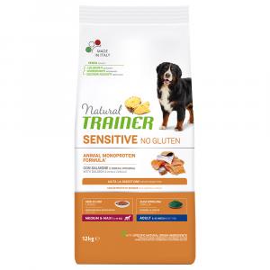 Natural Trainer Sensitive No Gluten Adult Medium/Maxi, łosoś - 12 kg