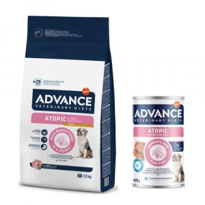 Advance Veterinary Diets: 10 kg / 12 kg karma sucha + karma mokra, 400 g gratis! - Atopic, królik, 12 kg + Atopic Medium/Maxi
