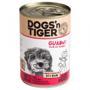 Korzystny pakiet Dogs'n Tiger Adult, 12 x 400 g - Wołowina i dynia