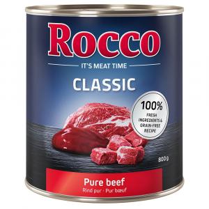 21 + 3 gratis! Rocco, karma mokra dla psa, 24 x 800 g - Czysta wołowina