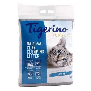 Korzystny dwupak: Tigerino, żwirek dla kota, 2 x 12 kg - Sensitive (nieperfumowany)
