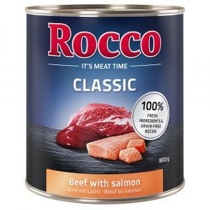 Megapakiet Rocco Classic, 24 x 800 g - Wołowina i łosoś