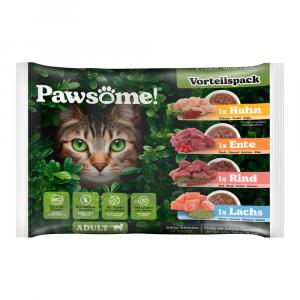 Pawsome Adult, Cat 4 x 85 g - Pakiet mieszany (4 smaki)