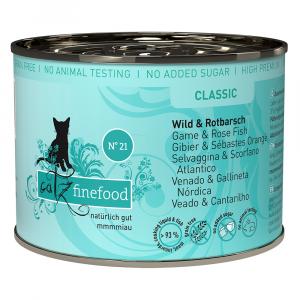 Catz finefood w puszce, 6 x 200 g - Dziczyzna z okoniem czerwonym