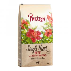 10 + 2 kg gratis! Purizon, karma sucha dla psa, różne rodzaje, 12 kg - Single Meat, wołowina z kwiatami hibiskusa