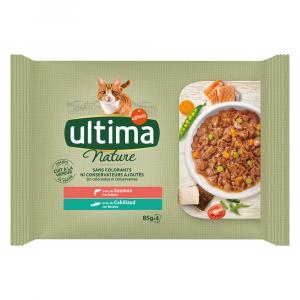 Ultima Cat Nature, 4 x 85 g - Łosoś i dorsz