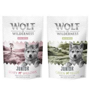 Pakiet mieszany Wolf of Wilderness Snack – Wild Bites - Pakiet Junior: jagnięcina, cielęcina, 360 g