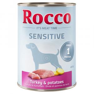 Rocco Sensitive, 6 x 400 g - Indyk i ziemniaki