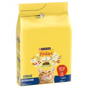 PURINA Friskies Sterilised, wołowina i kurczak z warzywami - 3 x 3 kg