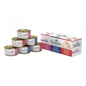 Pakiet próbny Schesir Natural z ryżem, 6 x 85 g - 3 smaki