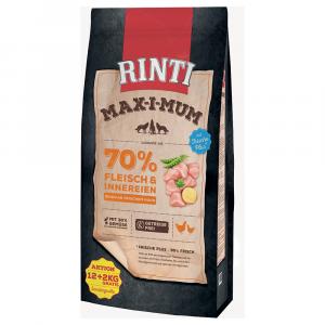 12 + 2 kg gratis! Rinti Max-i-mum, sucha karma dla psa, 14 kg - Fresh, kurczak