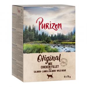 Purizon Adult, bez zbóż, 6 x 70 g - Pakiet mieszany