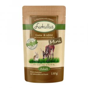 Lukullus Mini w saszetkach, 12 x 150 g (bez zbóż) - Dziczyzna i królik