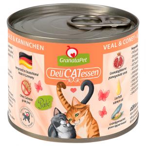 GranataPet DeliCatessen, 6 x 200 g - Cielęcina i królik