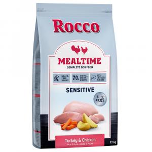 11 + 1 kg gratis! Rocco Mealtime, karma sucha dla psa, 12 kg - Sensitive, indyk i kurczak