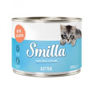 Korzystny pakiet Smilla Kitten, 12 x 200 g - Łosoś
